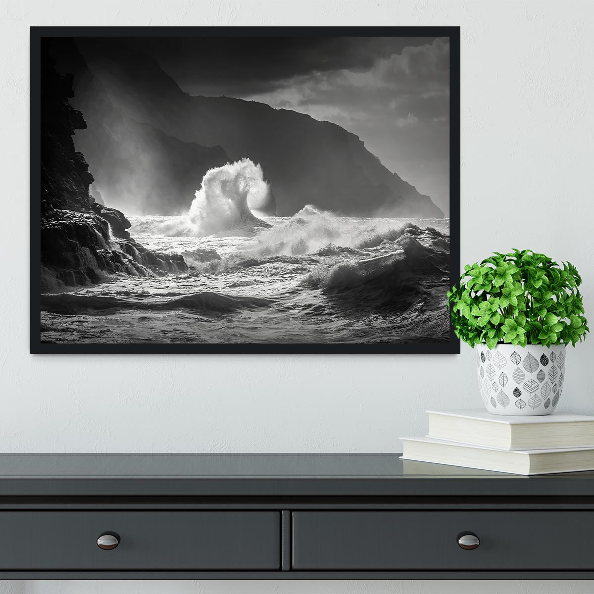 Pacific Ocean Waves Framed Print - Canvas Art Rocks - 2