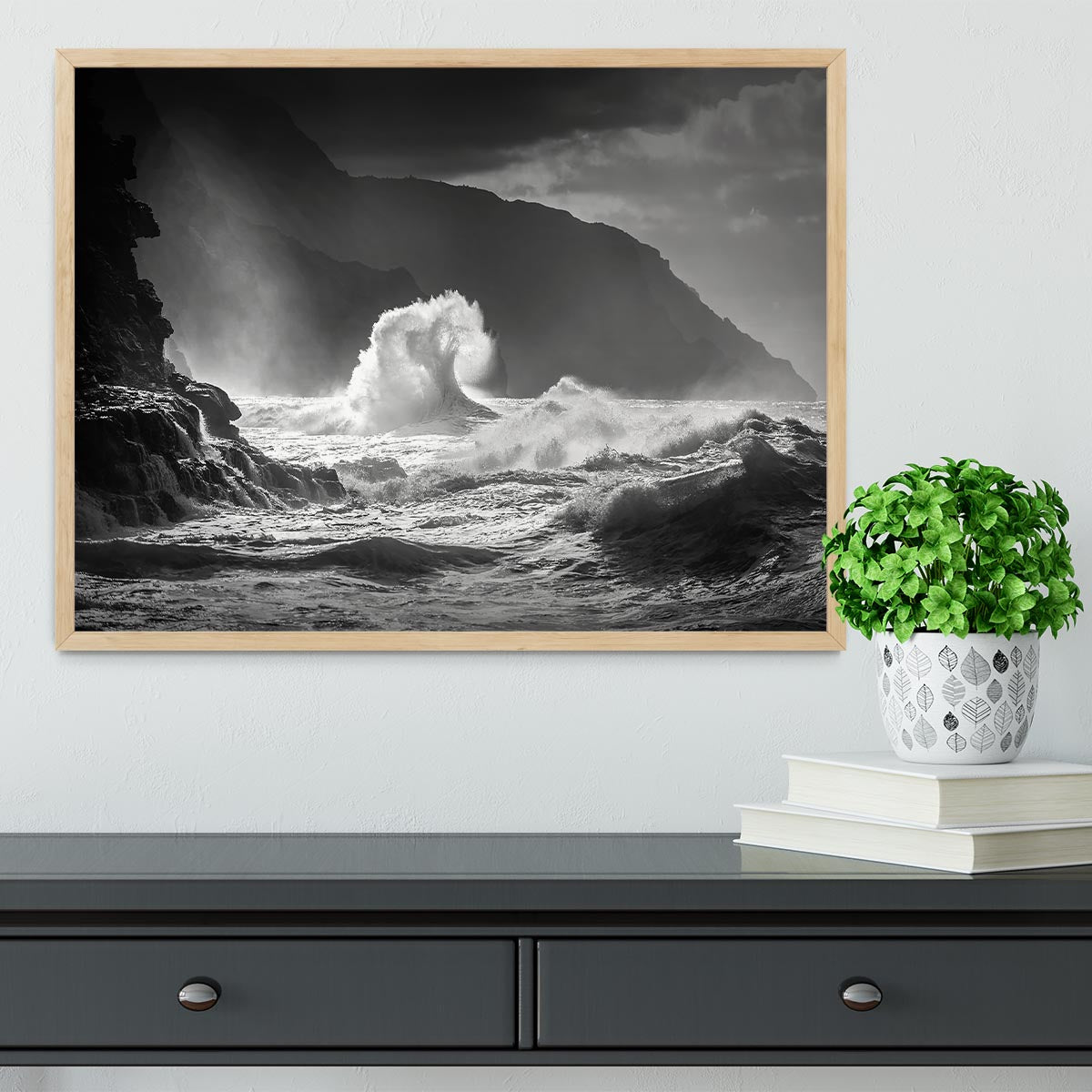 Pacific Ocean Waves Framed Print - Canvas Art Rocks - 4