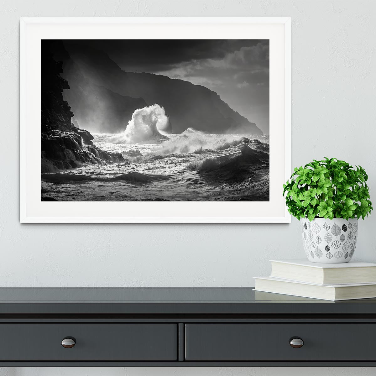 Pacific Ocean Waves Framed Print - Canvas Art Rocks - 5