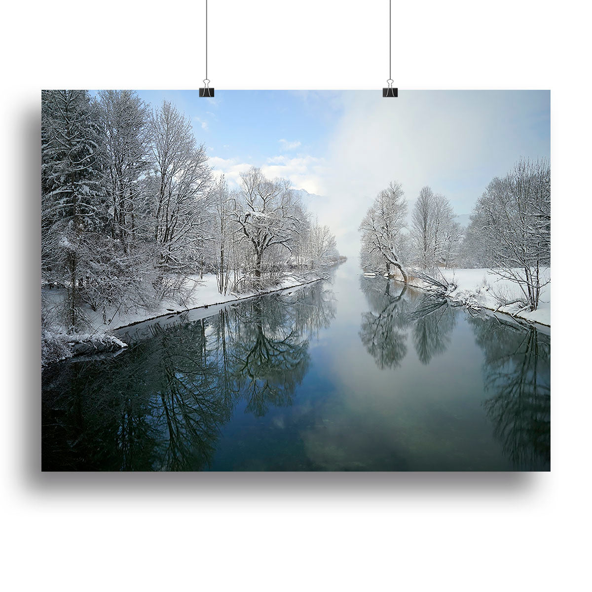 Winter River Canvas Print or Poster - Canvas Art Rocks - 2