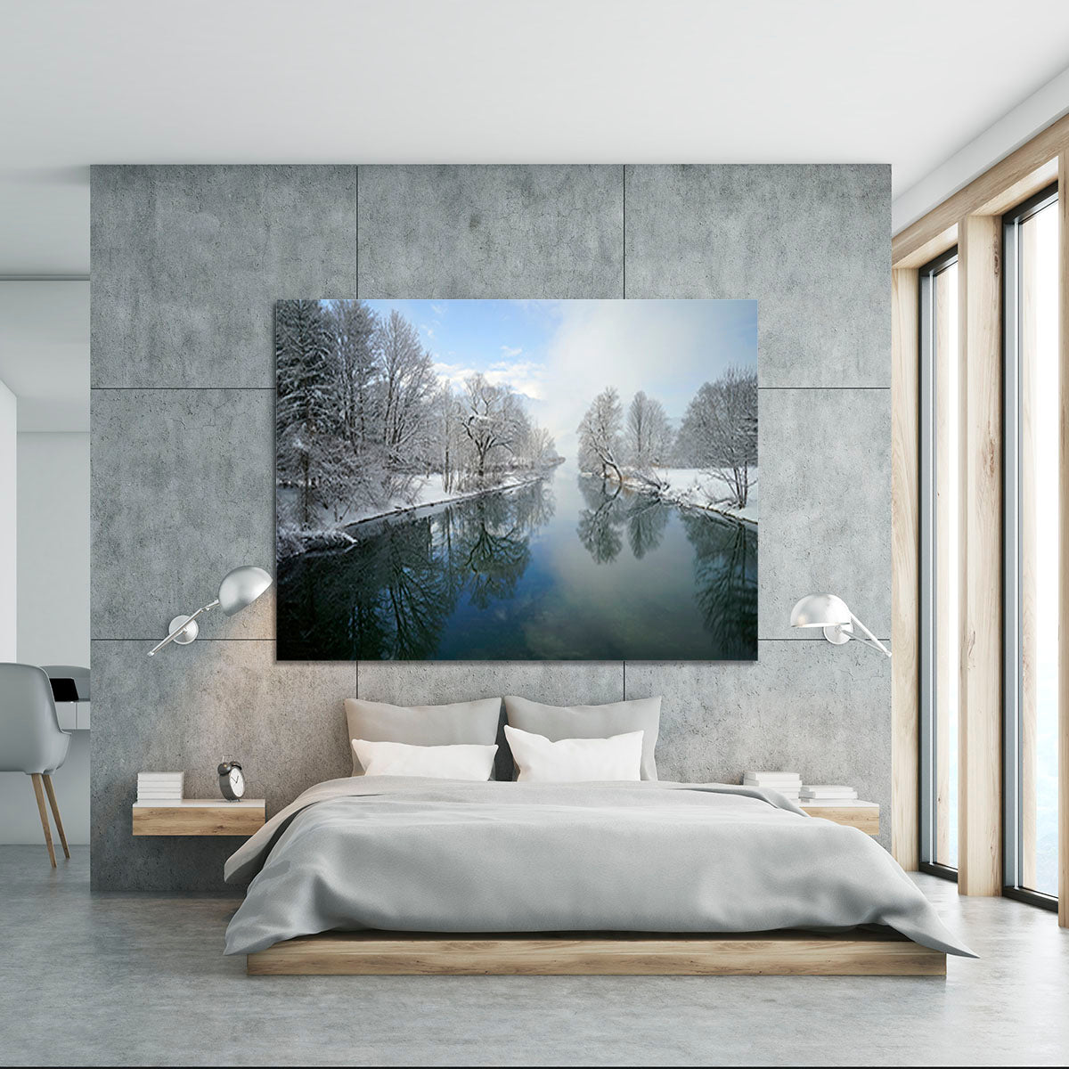 Winter River Canvas Print or Poster - Canvas Art Rocks - 5