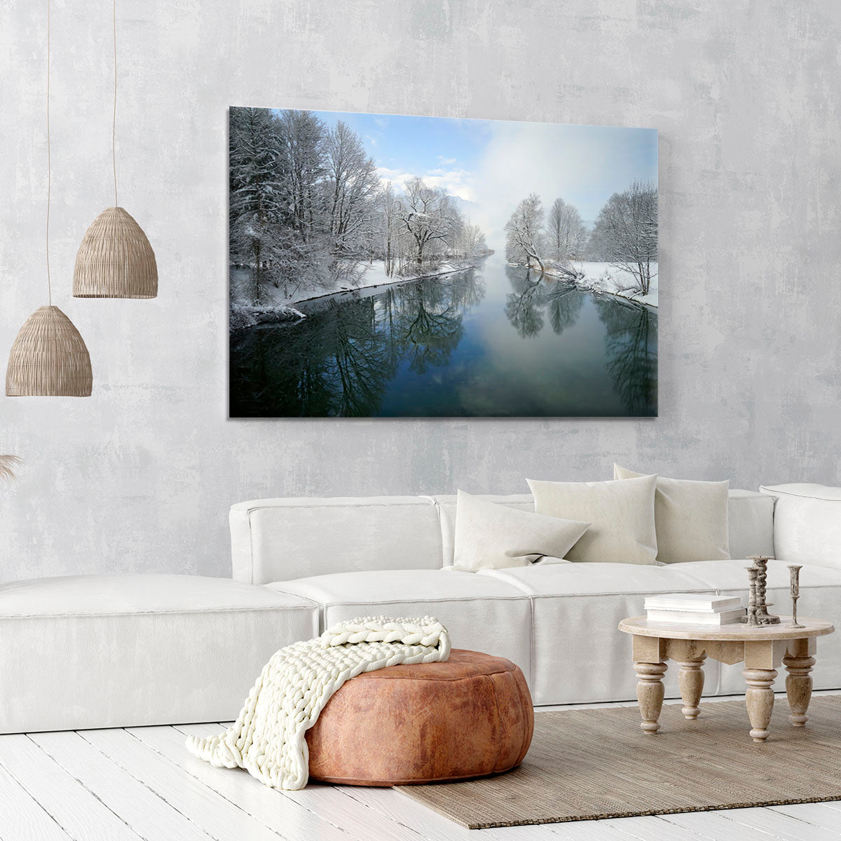 Winter River Canvas Print or Poster - Canvas Art Rocks - 6