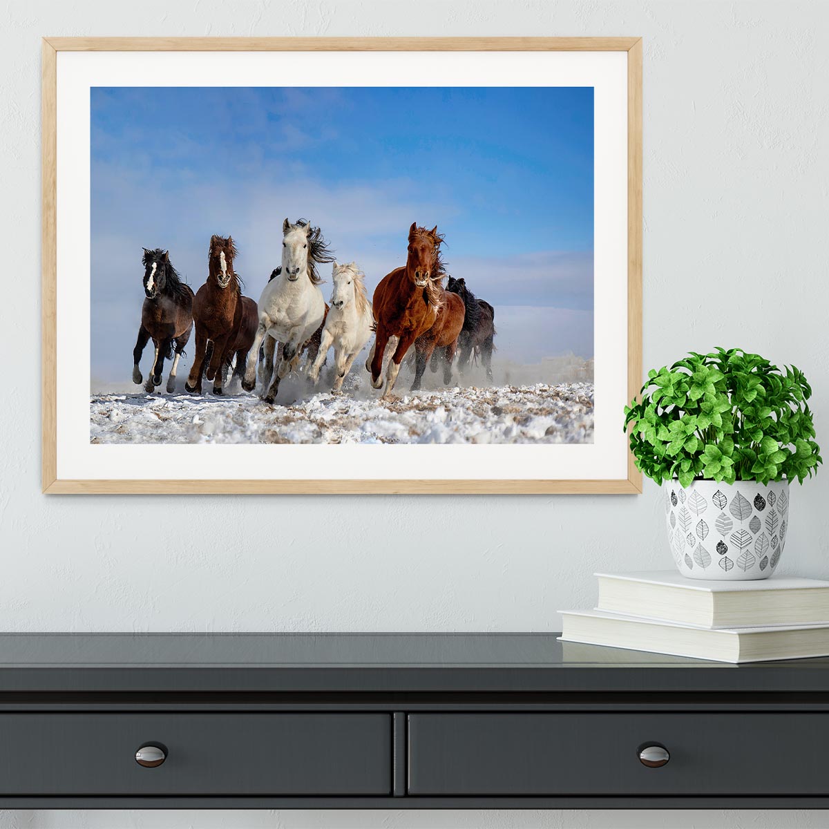 Mongolia Horses Framed Print - Canvas Art Rocks - 3