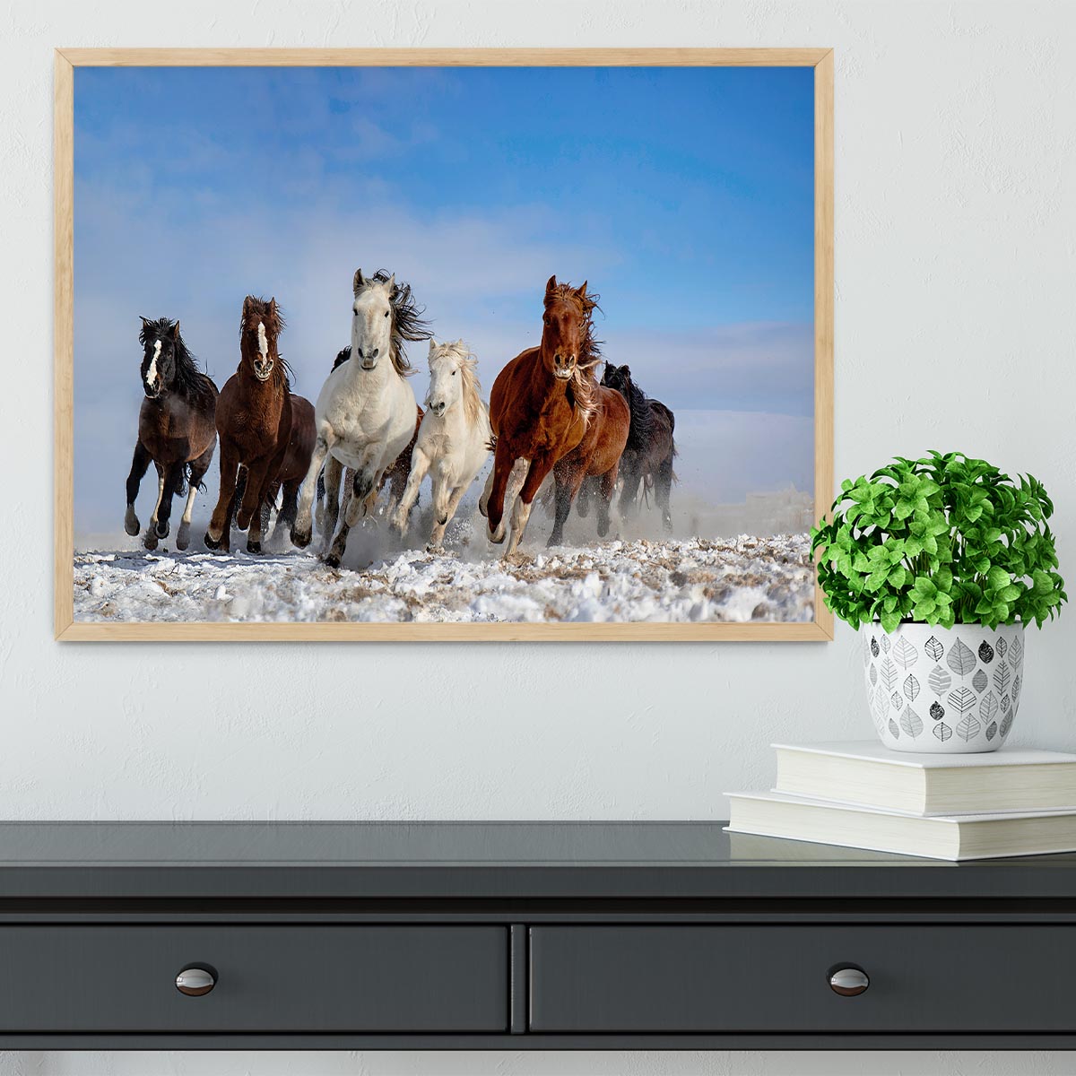 Mongolia Horses Framed Print - Canvas Art Rocks - 4
