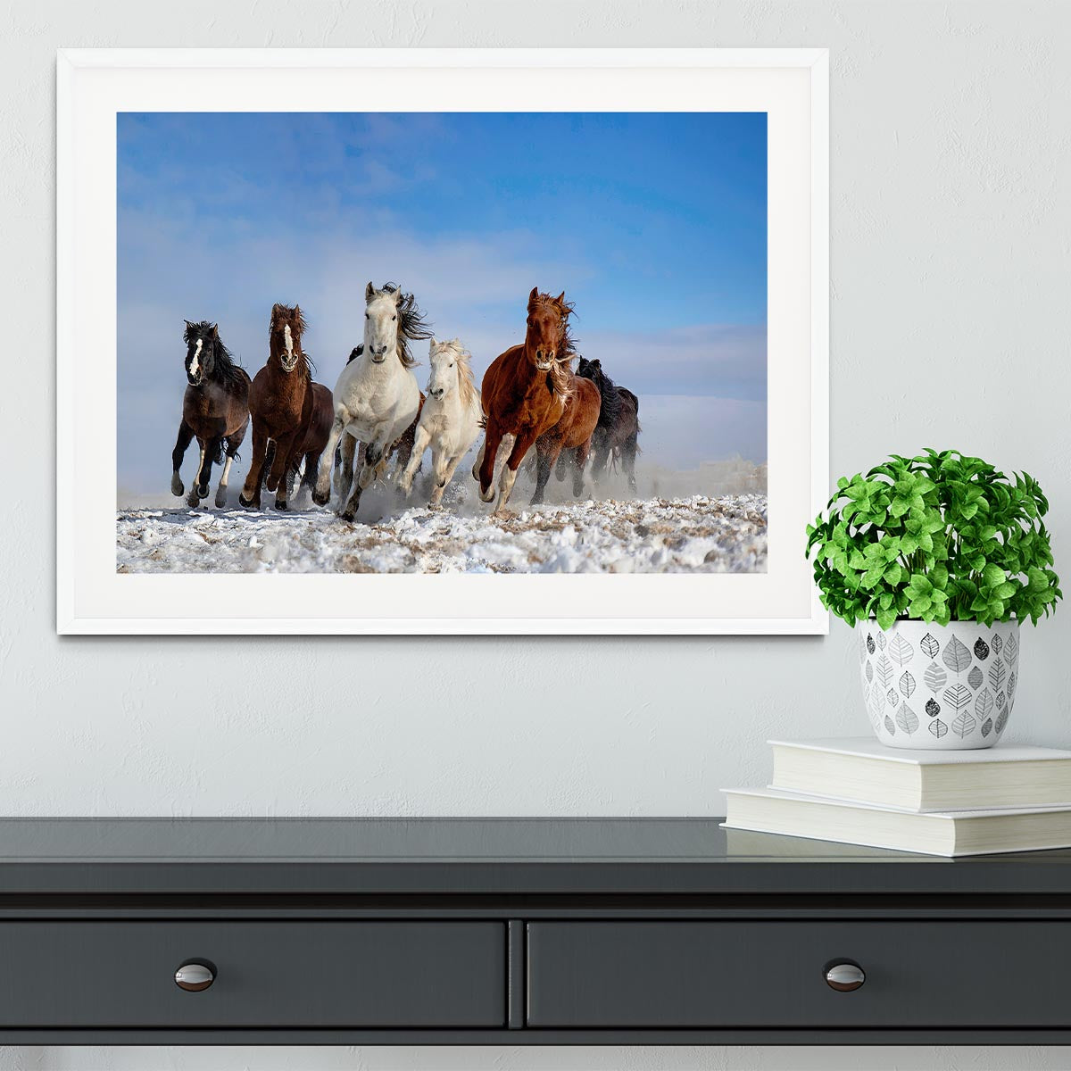 Mongolia Horses Framed Print - Canvas Art Rocks - 5