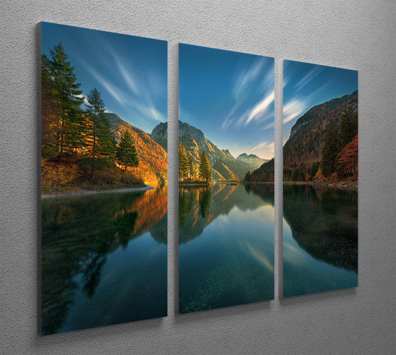 Magic Lake 3 Split Panel Canvas Print - Canvas Art Rocks - 2