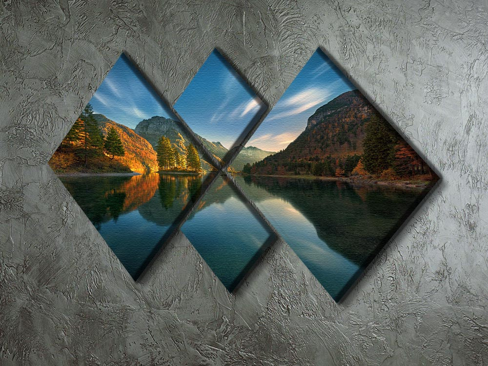Magic Lake 4 Square Multi Panel Canvas - Canvas Art Rocks - 2