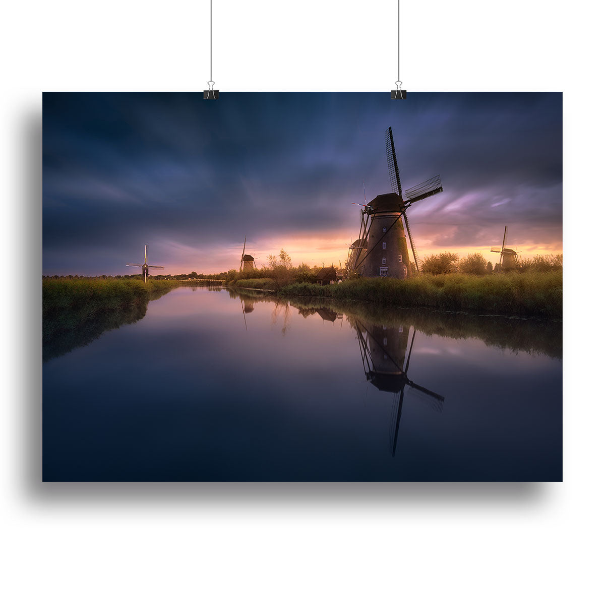 Kinderdijk Windmills Canvas Print or Poster - Canvas Art Rocks - 2