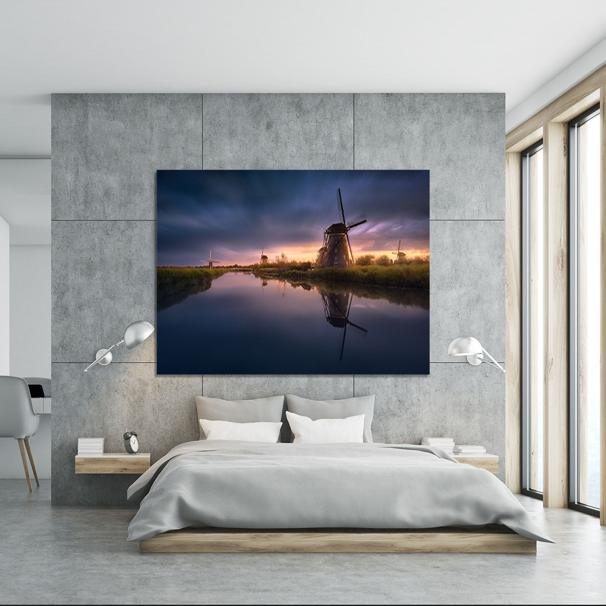Kinderdijk Windmills Canvas Print or Poster - Canvas Art Rocks - 5