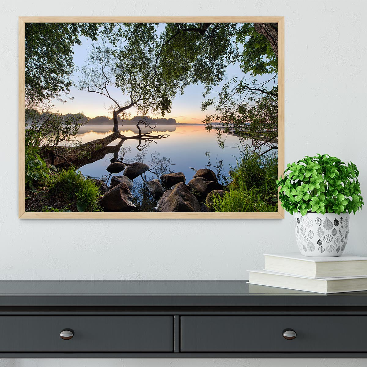 Lake View Framed Print - Canvas Art Rocks - 4