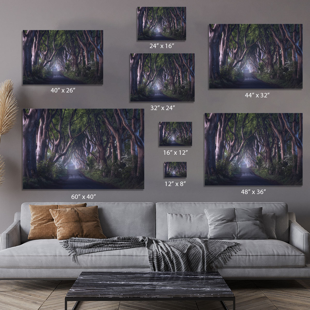 The Dark Hedges Canvas Print or Poster - Canvas Art Rocks - 7