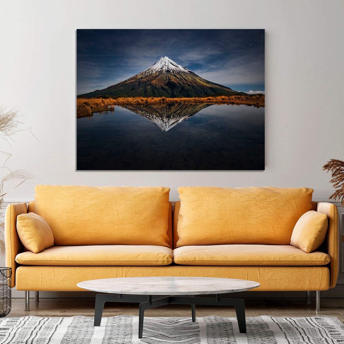 Mount Taranaki A Starry Night Canvas Print or Poster - Canvas Art Rocks - 4