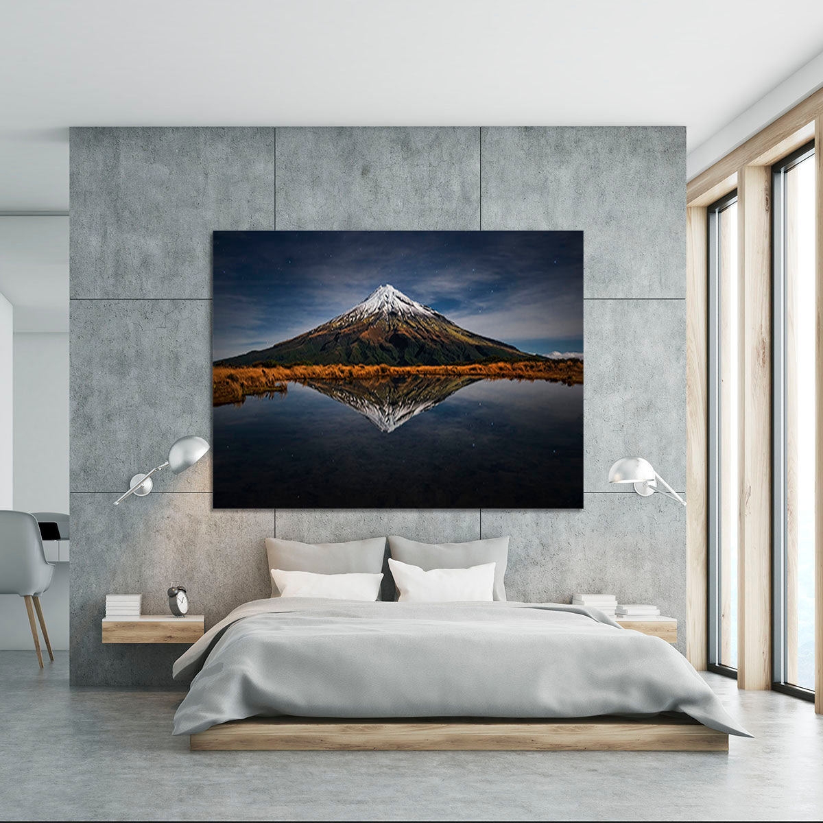 Mount Taranaki A Starry Night Canvas Print or Poster - Canvas Art Rocks - 5