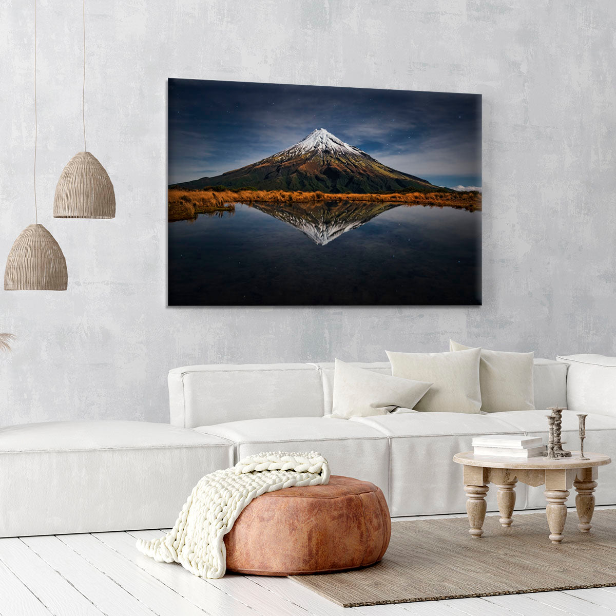 Mount Taranaki A Starry Night Canvas Print or Poster - Canvas Art Rocks - 6