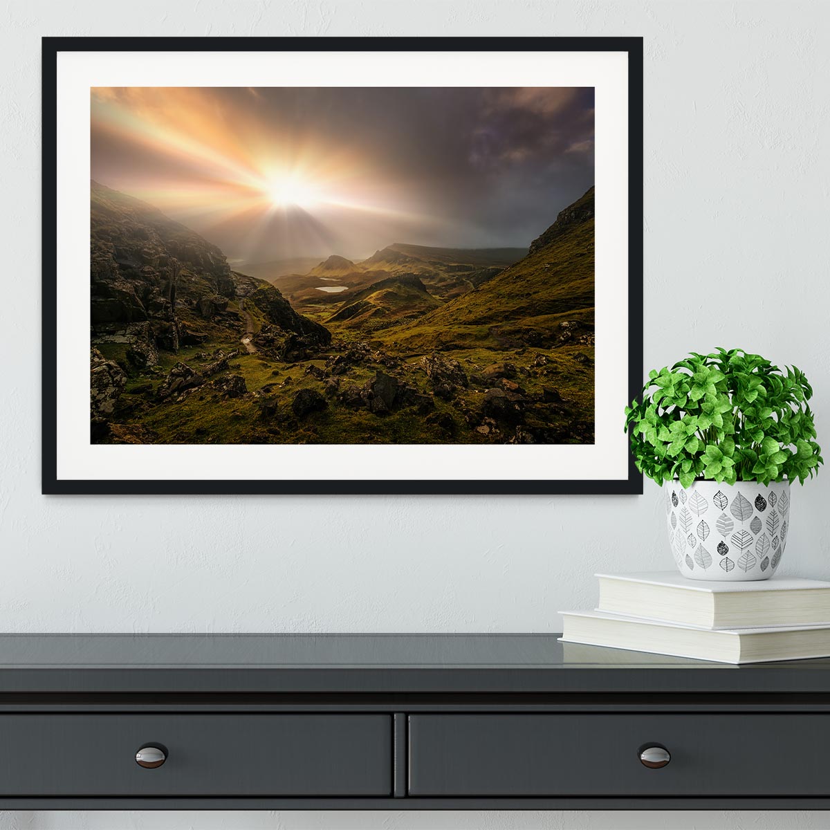 Trotternish Ridge Light 3 Framed Print - Canvas Art Rocks - 1