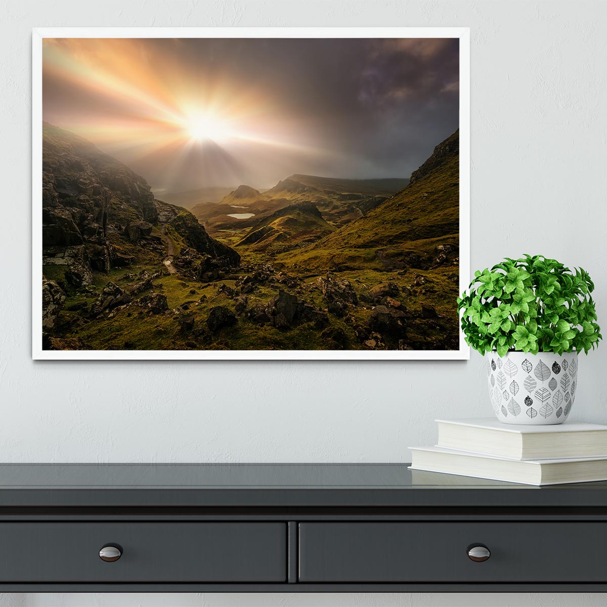 Trotternish Ridge Light 3 Framed Print - Canvas Art Rocks -6