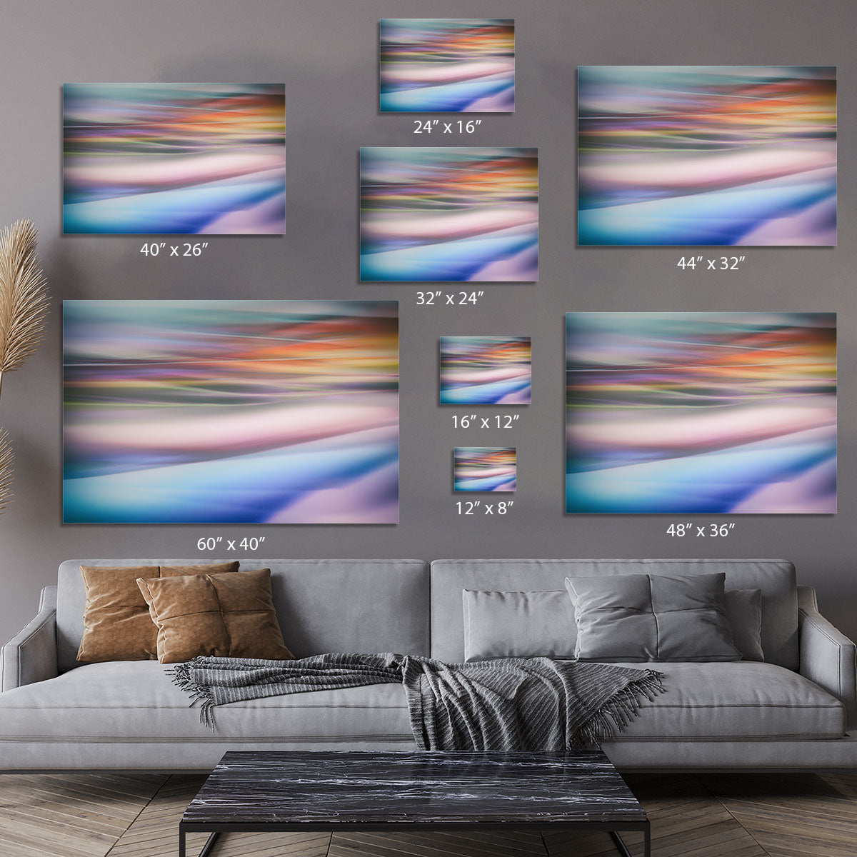 Coloured Waves 2 Canvas Print or Poster - Canvas Art Rocks - 7