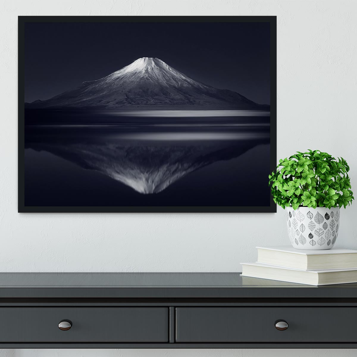 Reflection Mt Fuji Framed Print - Canvas Art Rocks - 2