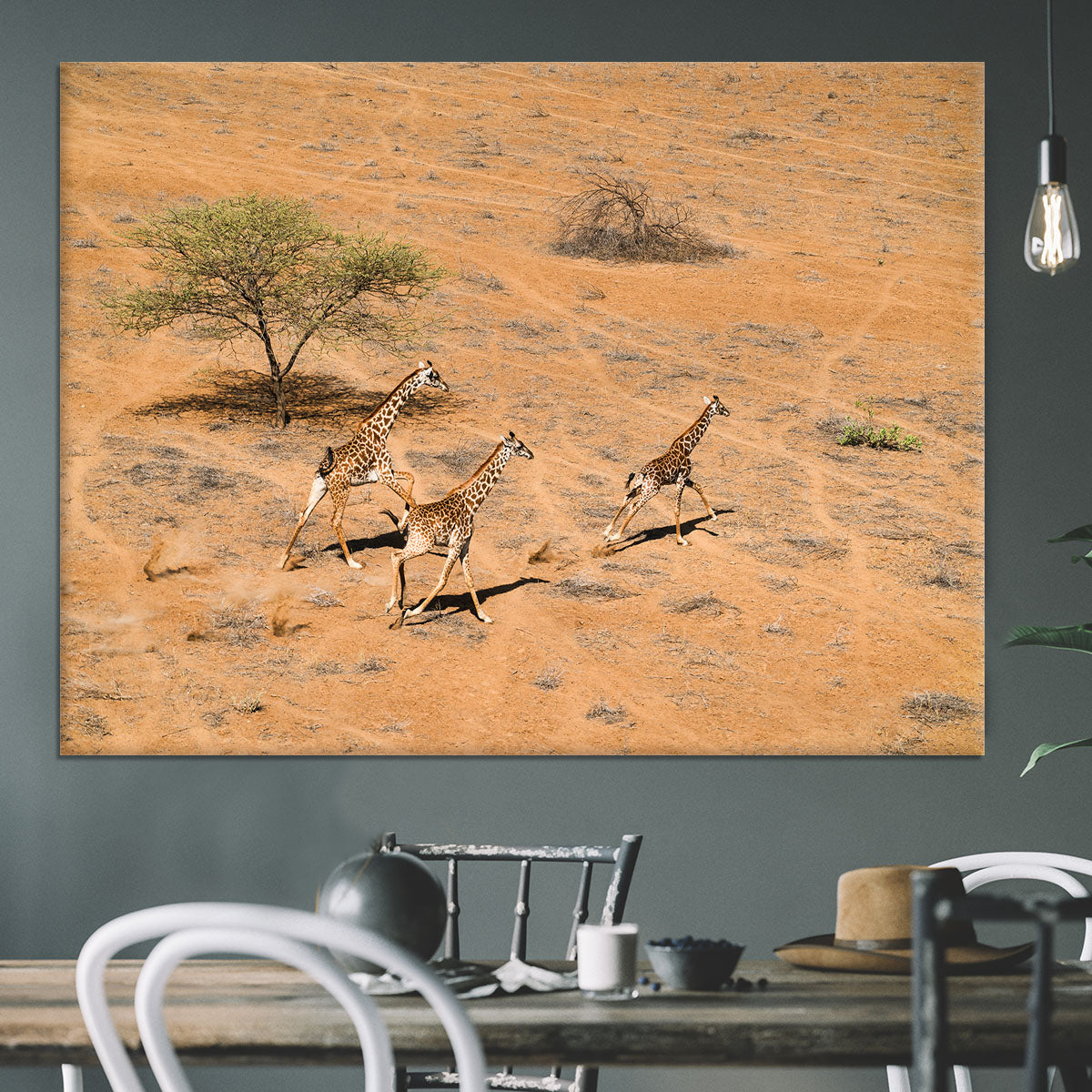 Giraffe Family Paradise Canvas Print or Poster - Canvas Art Rocks - 3