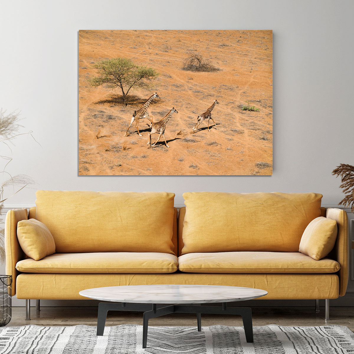 Giraffe Family Paradise Canvas Print or Poster - Canvas Art Rocks - 4