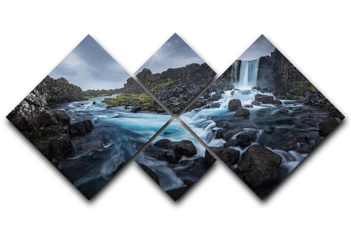 Between Continents 4 Square Multi Panel Canvas - Canvas Art Rocks - 1