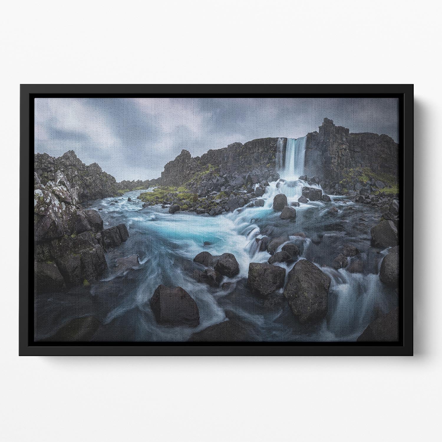 Between Continents Floating Framed Canvas - Canvas Art Rocks - 2