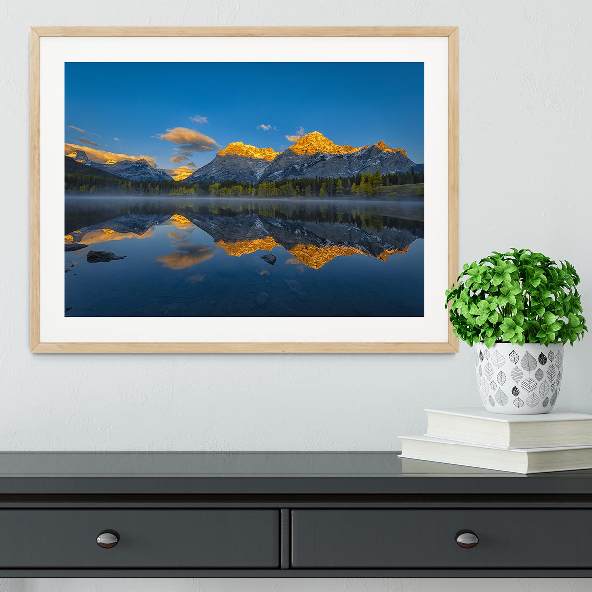 A Perfect Morning In Canadian Rockies Framed Print - Canvas Art Rocks - 3