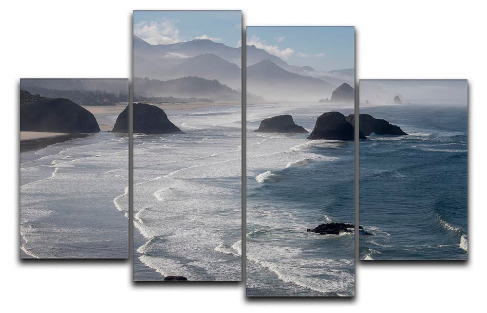 Morning View From Ecola Point 4 Split Panel Canvas - Canvas Art Rocks - 1