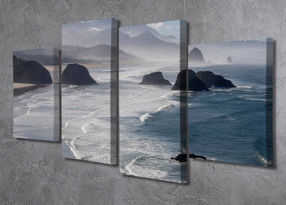 Morning View From Ecola Point 4 Split Panel Canvas - Canvas Art Rocks - 2