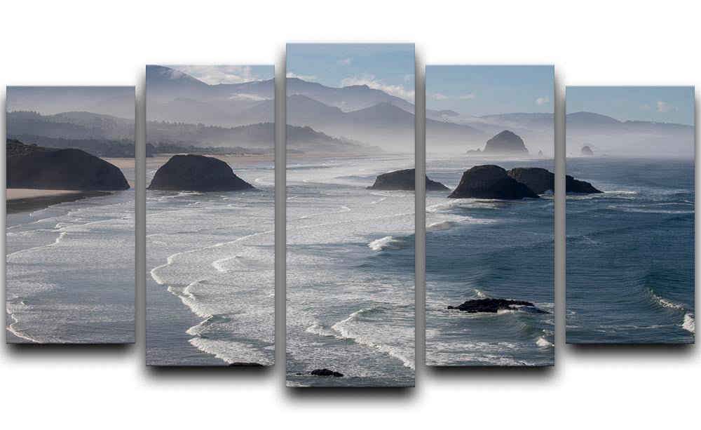 Morning View From Ecola Point 5 Split Panel Canvas - Canvas Art Rocks - 1
