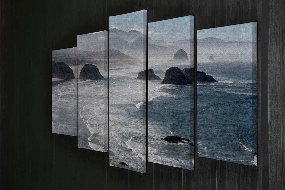 Morning View From Ecola Point 5 Split Panel Canvas - Canvas Art Rocks - 2