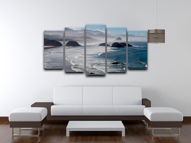 Morning View From Ecola Point 5 Split Panel Canvas - Canvas Art Rocks - 3