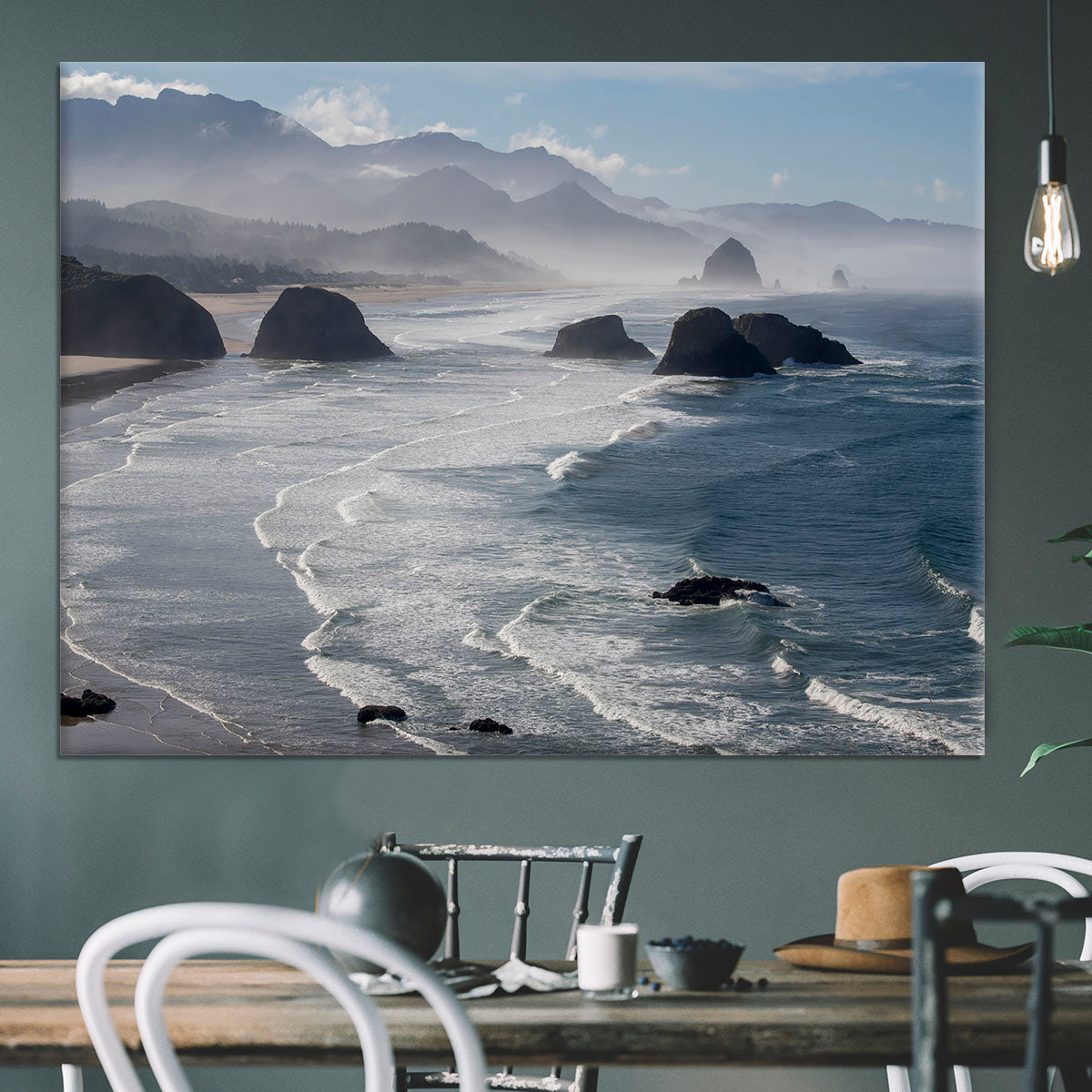 Morning View From Ecola Point Canvas Print or Poster - Canvas Art Rocks - 3