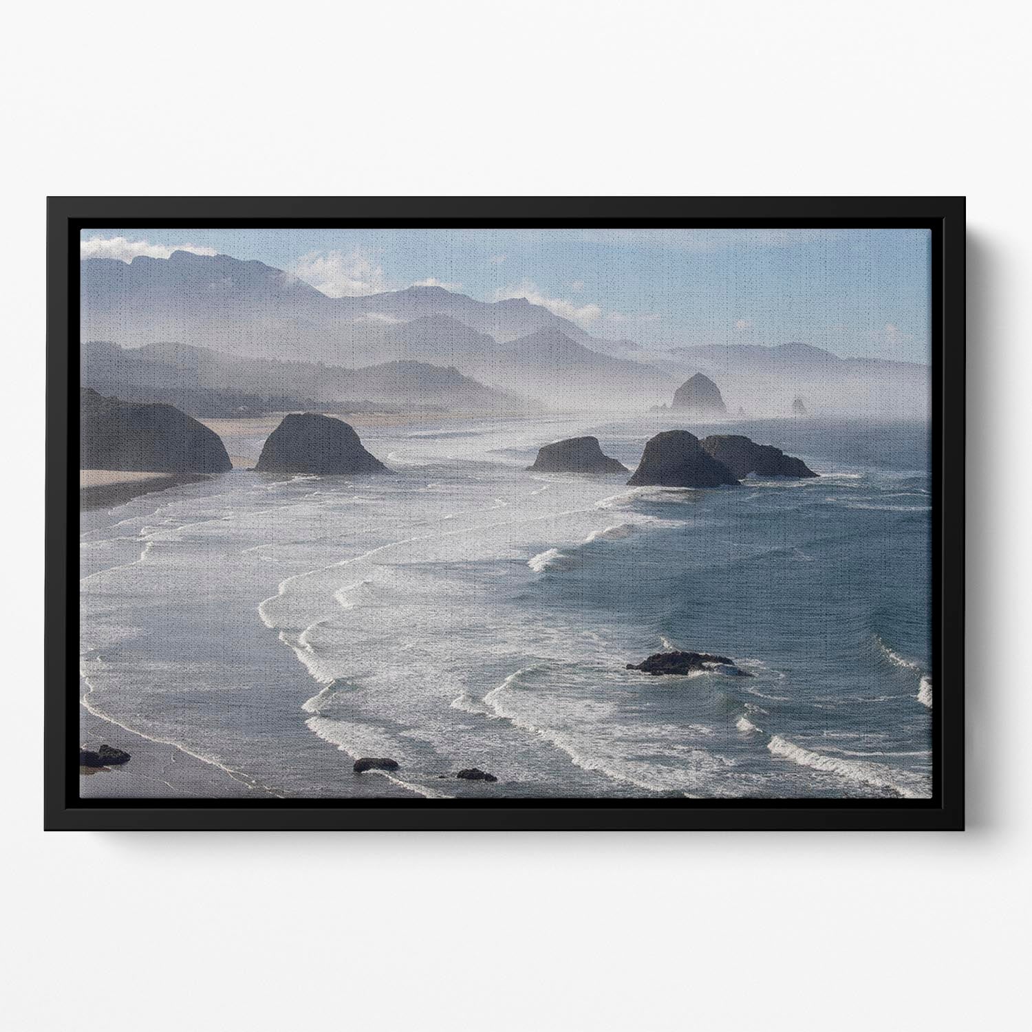 Morning View From Ecola Point Floating Framed Canvas - Canvas Art Rocks - 2