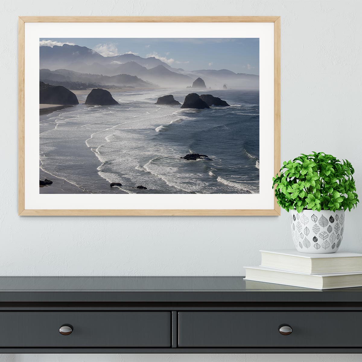 Morning View From Ecola Point Framed Print - Canvas Art Rocks - 3
