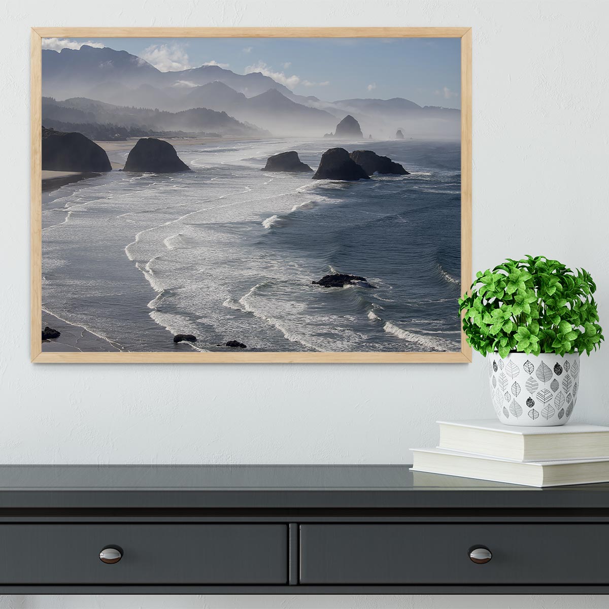 Morning View From Ecola Point Framed Print - Canvas Art Rocks - 4