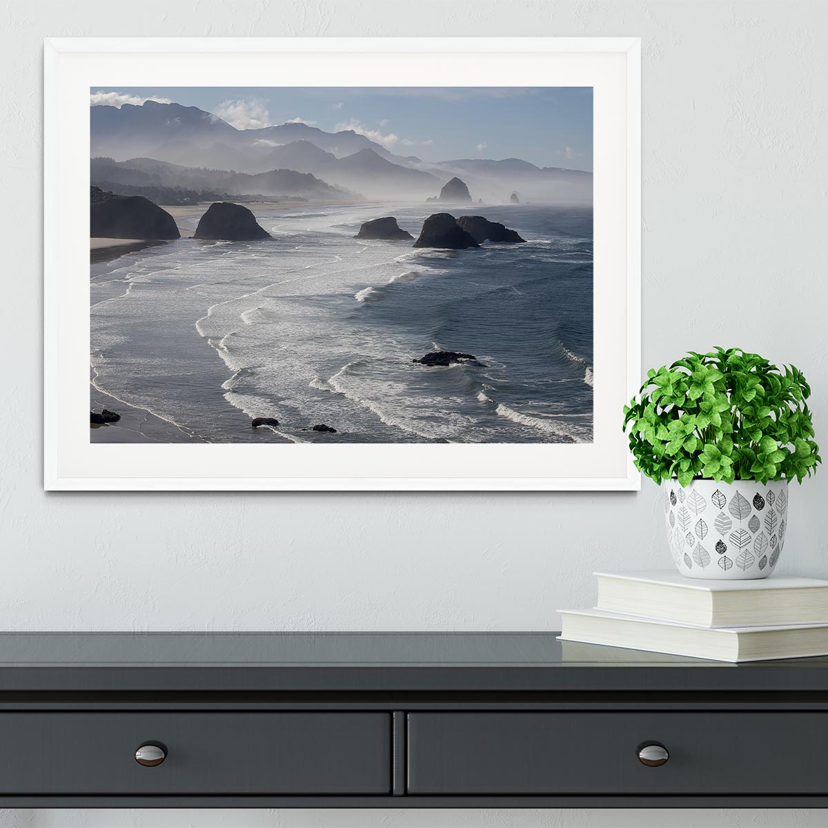 Morning View From Ecola Point Framed Print - Canvas Art Rocks - 5