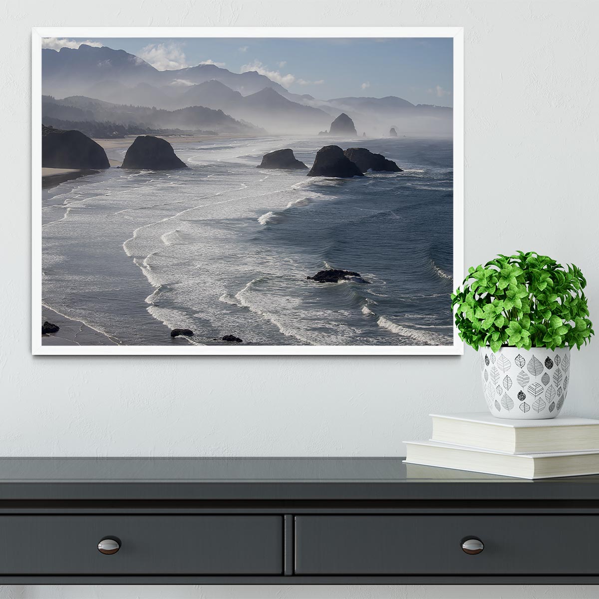 Morning View From Ecola Point Framed Print - Canvas Art Rocks -6