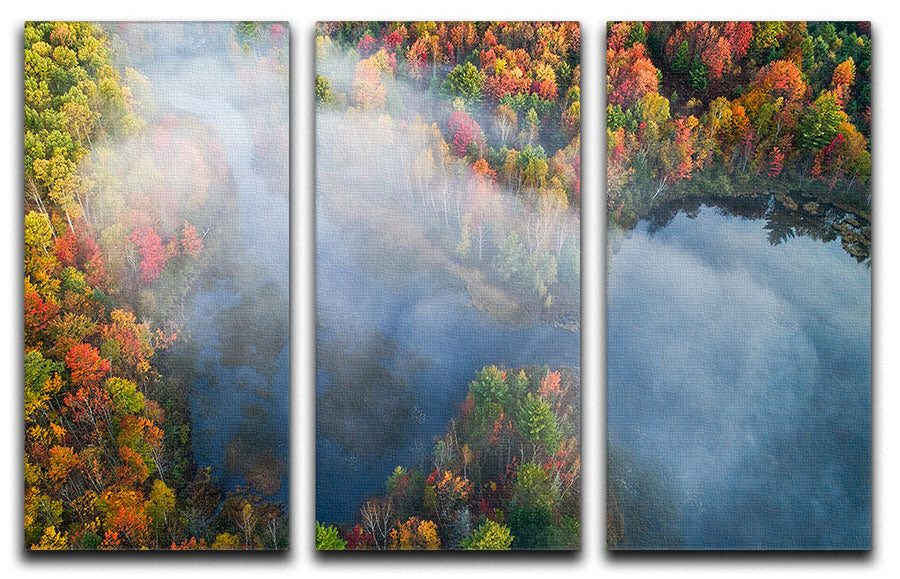 Autumn Symphony I 3 Split Panel Canvas Print - Canvas Art Rocks - 1