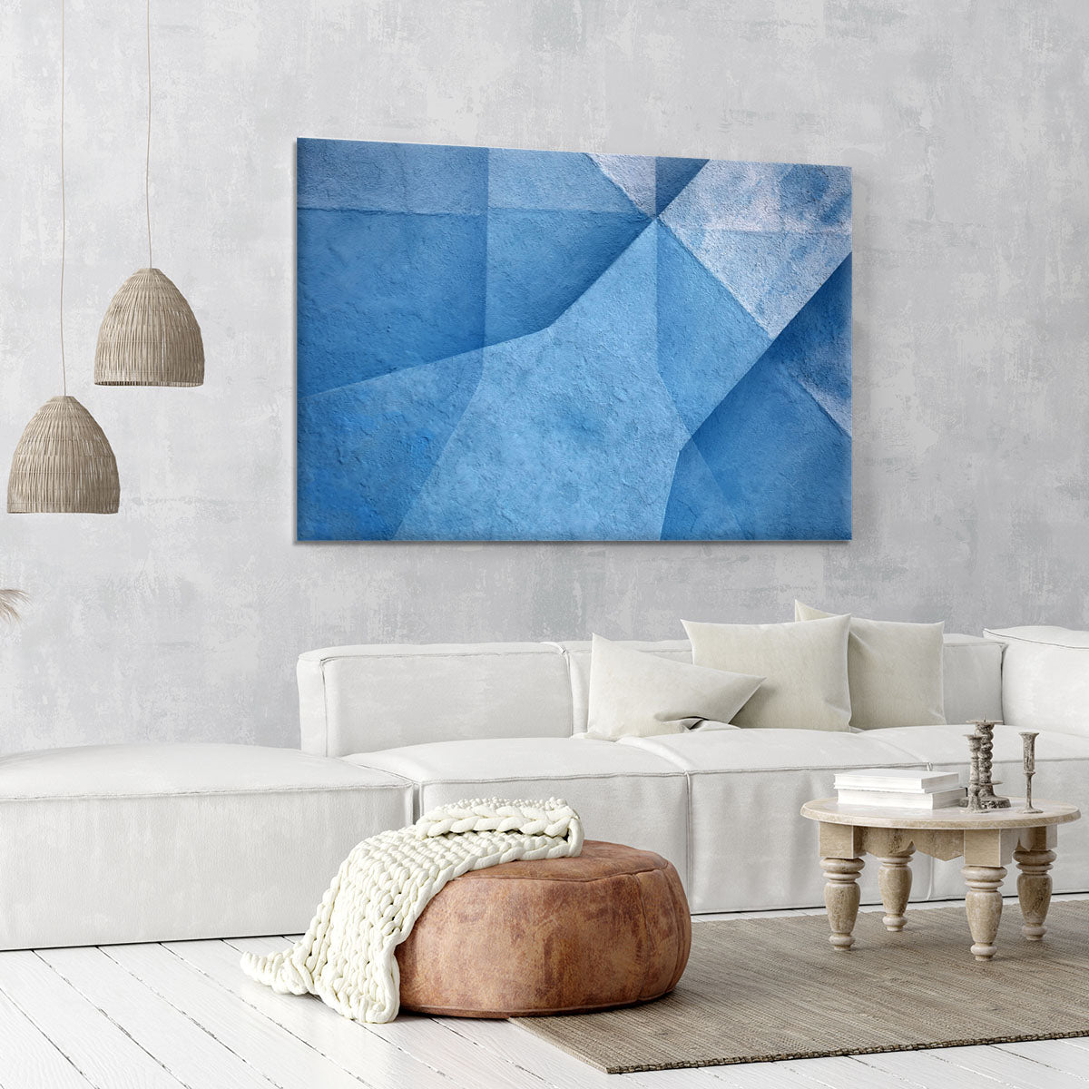 Blue Abstract Canvas Print or Poster - Canvas Art Rocks - 6