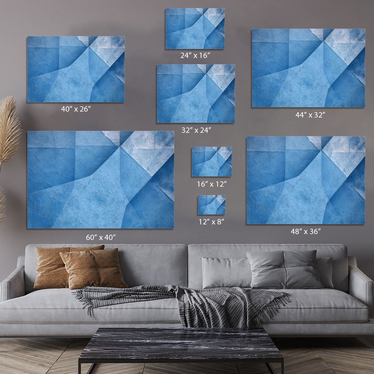 Blue Abstract Canvas Print or Poster - Canvas Art Rocks - 7
