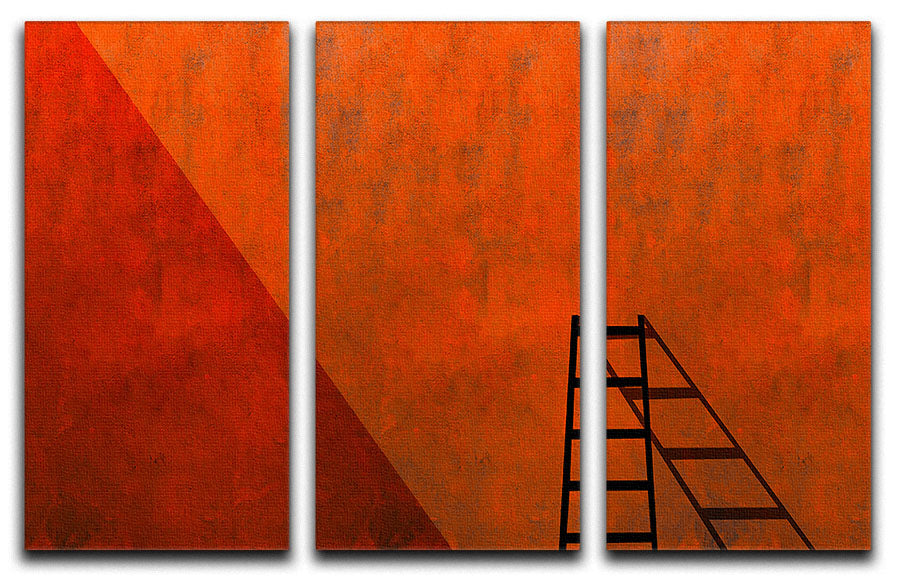A Ladder And Its Shadow 3 Split Panel Canvas Print - Canvas Art Rocks - 1