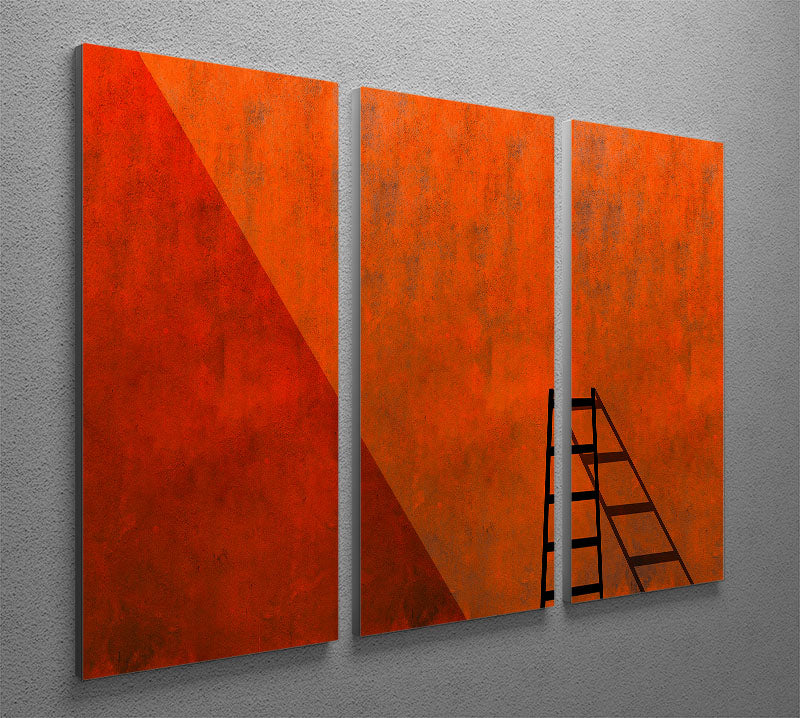 A Ladder And Its Shadow 3 Split Panel Canvas Print - Canvas Art Rocks - 2