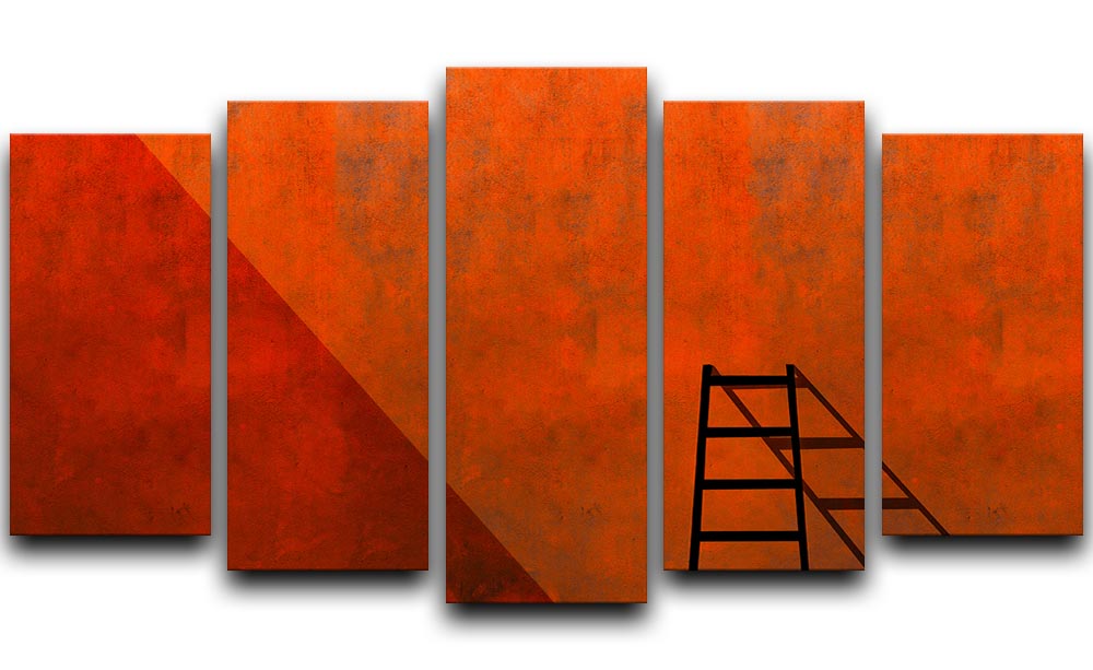 A Ladder And Its Shadow 5 Split Panel Canvas - Canvas Art Rocks - 1