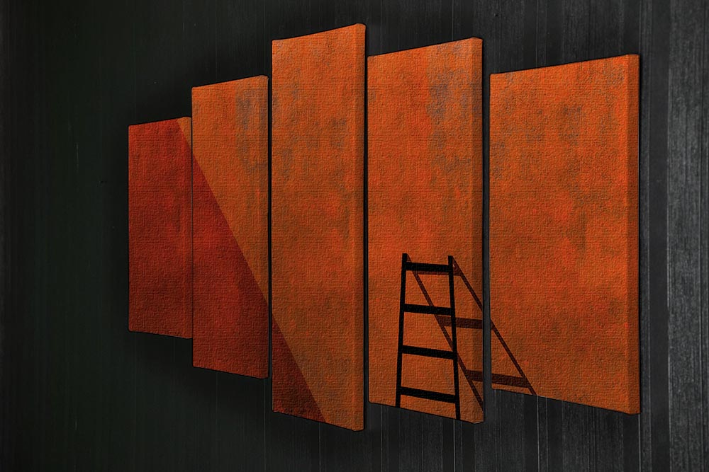 A Ladder And Its Shadow 5 Split Panel Canvas - Canvas Art Rocks - 2