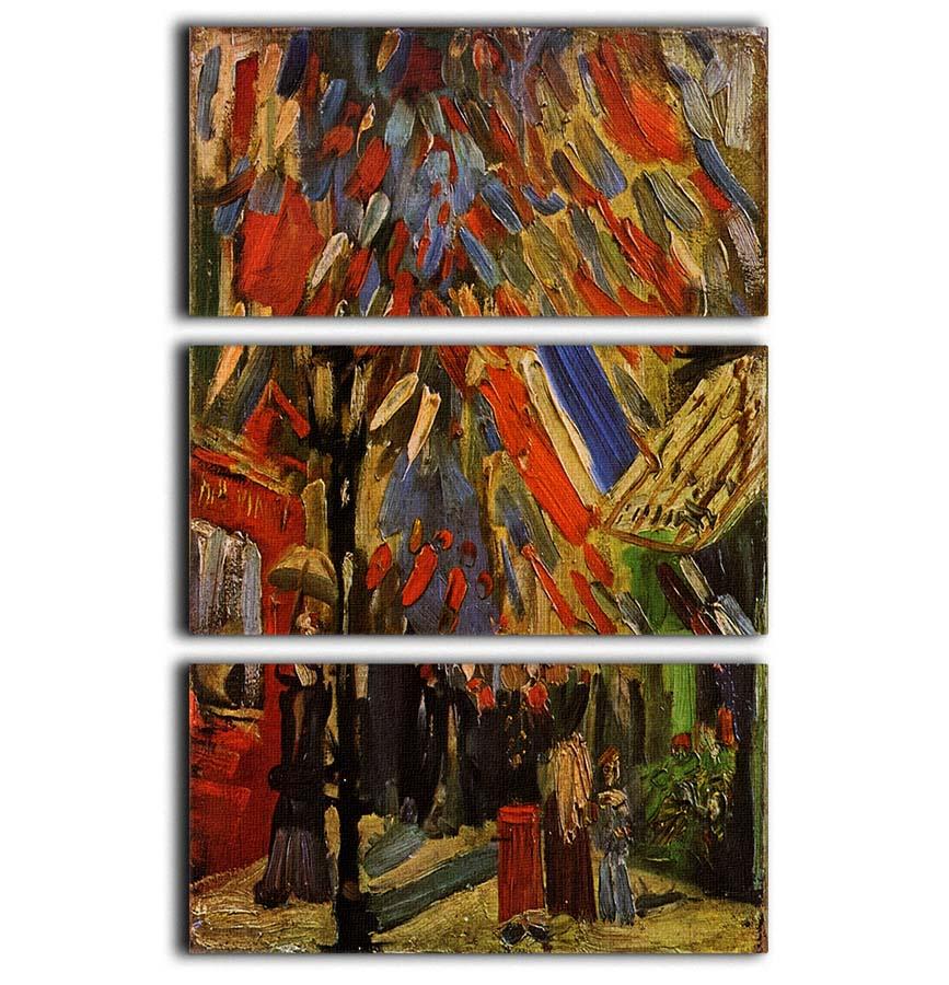 14 July in Paris by Van Gogh 3 Split Panel Canvas Print - Canvas Art Rocks - 1