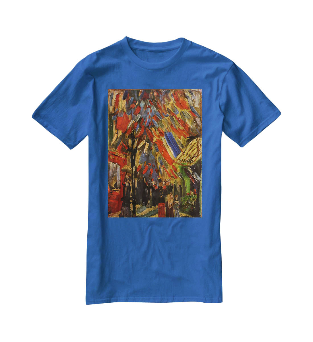 14 July in Paris by Van Gogh T-Shirt - Canvas Art Rocks - 2