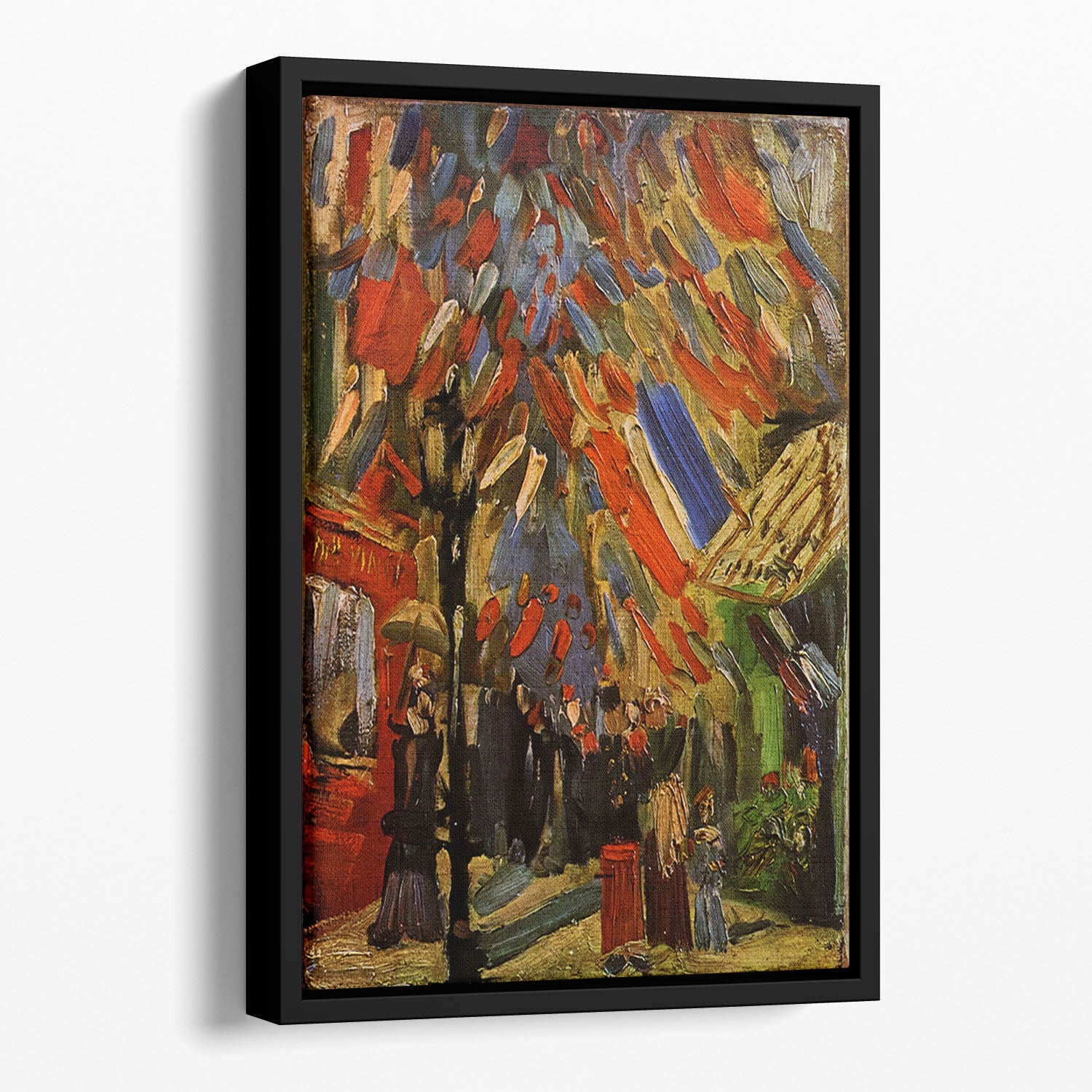 14 July in Paris by Van Gogh Floating Framed Canvas