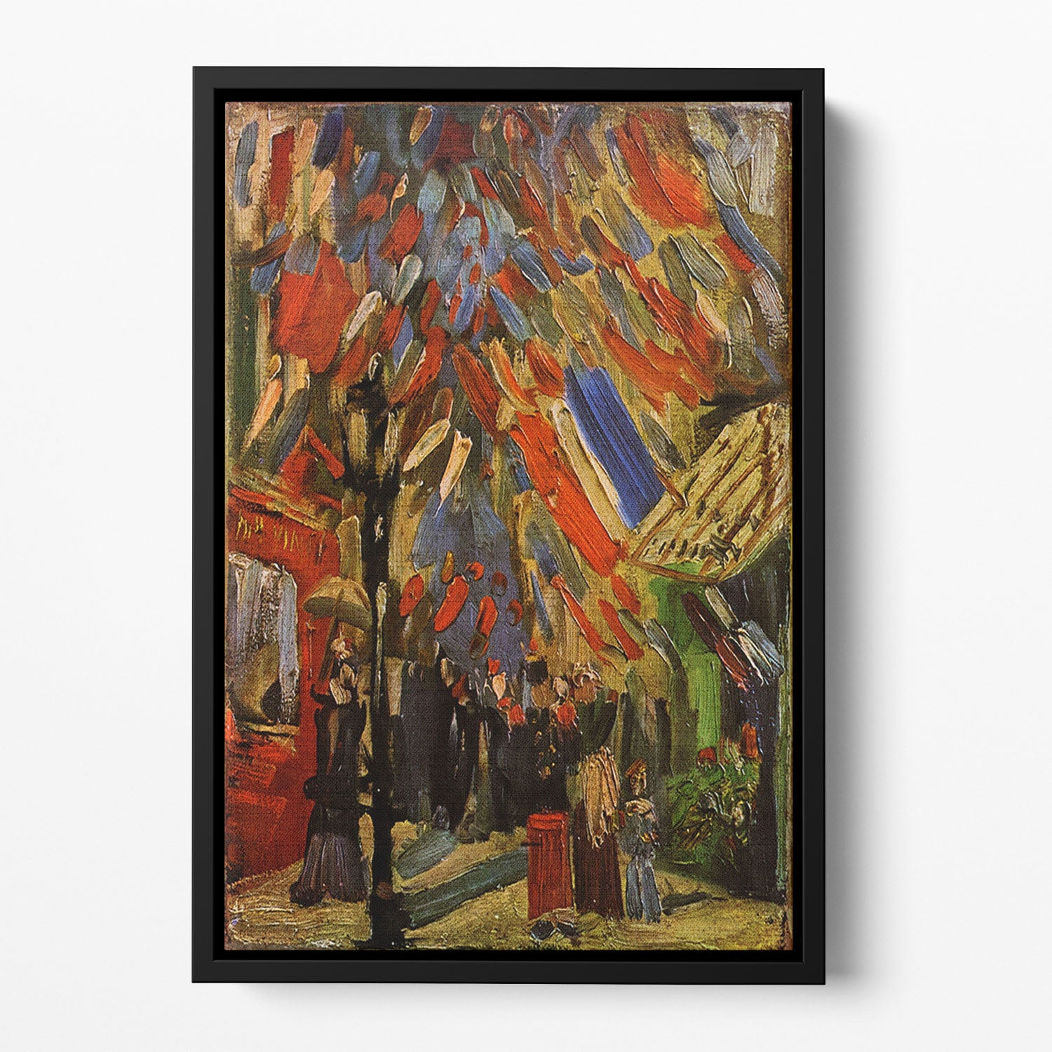 14 July in Paris by Van Gogh Floating Framed Canvas