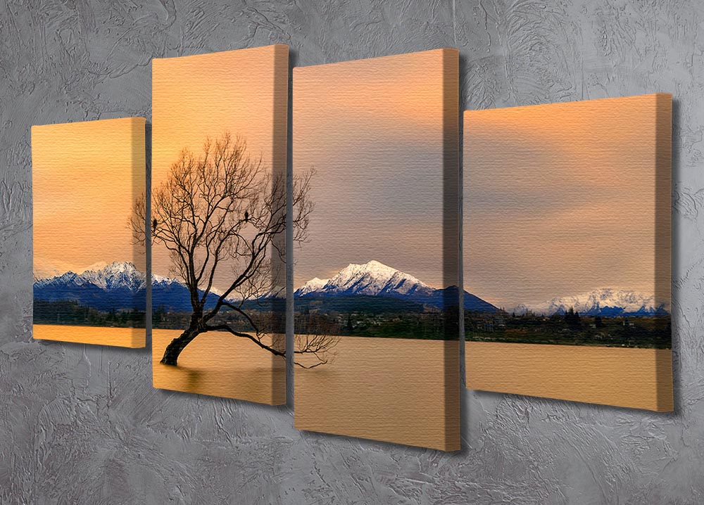 Morning Glow Of The Lake Wanaka 4 Split Panel Canvas - Canvas Art Rocks - 2